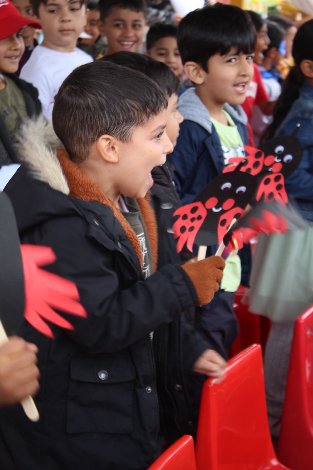 Students enjoying special performances