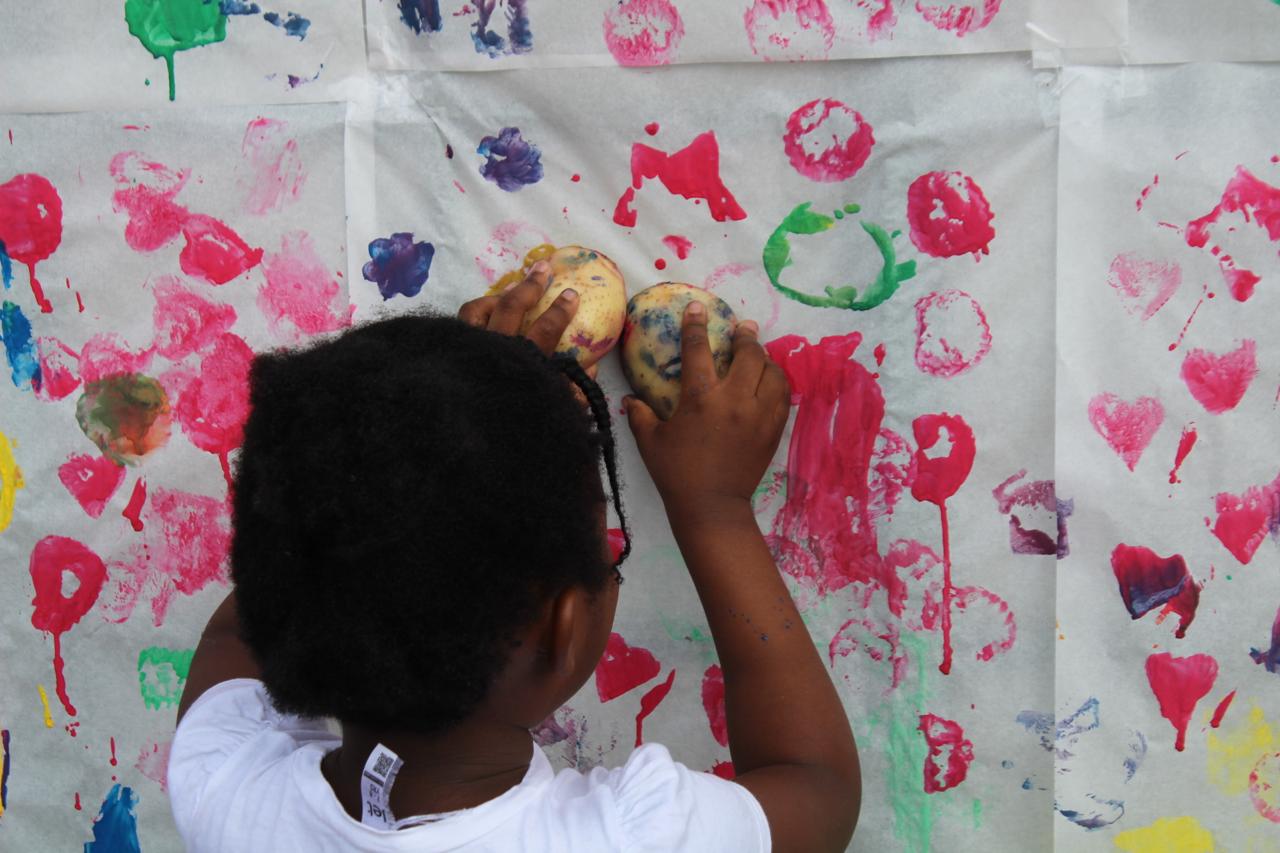 Students expressing happiness and unity