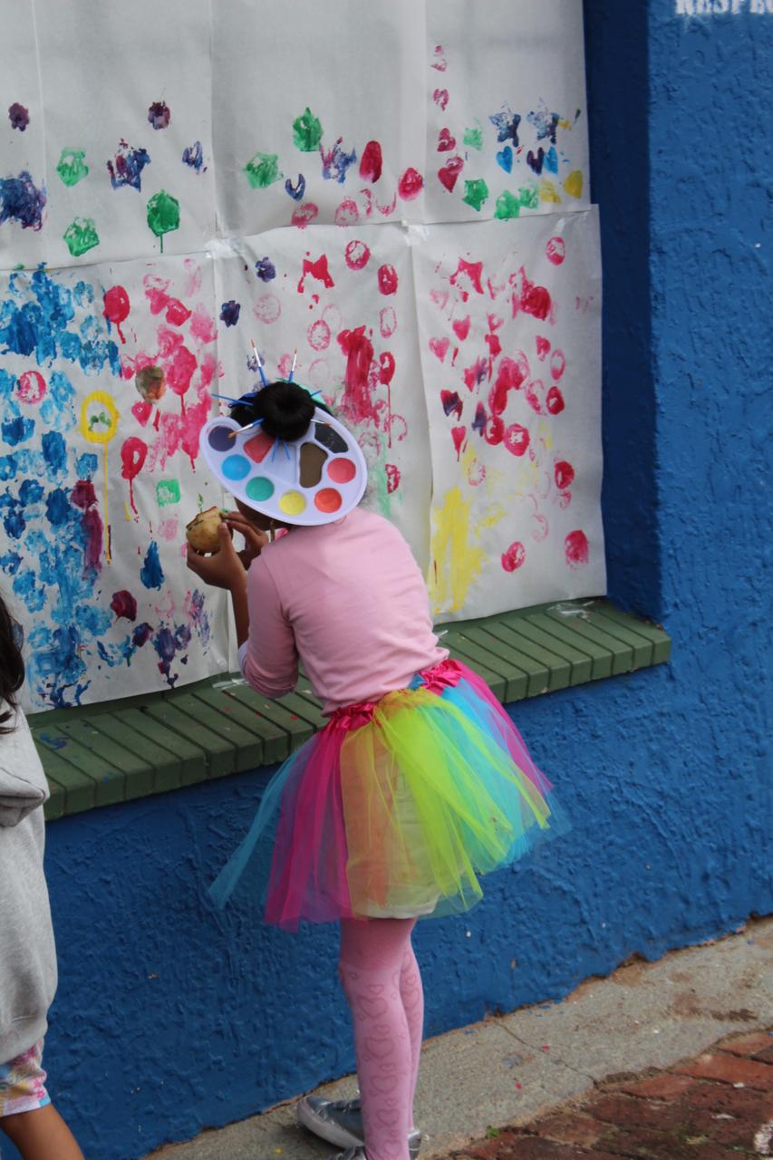 Students expressing happiness and unity